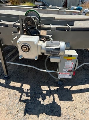 56" wide x 12' long, Bakery Equipment & Controls #TC-90-1, 90 Degree Right Turn Belt Conveyor, 36" H belt - Image 6