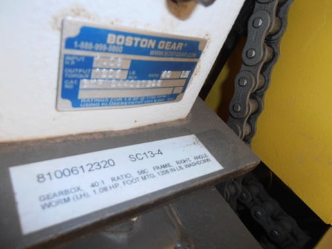 55" wide x 5' long, Powered Roller Conveyor, 2.5" diameter Rollers, 16-teeth drive sprocket, 1 HP, 1740 RPM - Image 3