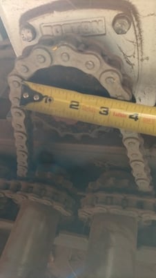 55" wide x 5' long, Powered Roller Conveyor, 2.5" diameter Rollers, 16-teeth drive sprocket, 1 HP, 1740 RPM - Image 5