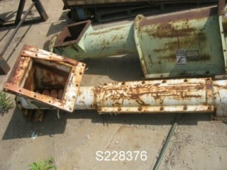 6" diameter x 5' long, Screw Conveyor, Carbon Steel, incline type, 45&deg; Angle, 12" x 12" hopper feed, 4" x 4" - Image 2