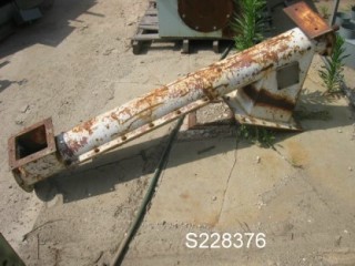 6" diameter x 5' long, Screw Conveyor, Carbon Steel, incline type, 45&deg; Angle, 12" x 12" hopper feed, 4" x 4" - Image 3