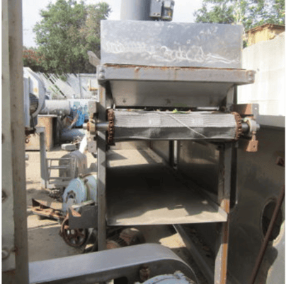 Cooler, ambient air cooled, 26" x 4" opening clearance, 28" width x 14' L wire mesh conveyor, 3/4 HP, 1140 - Image 6