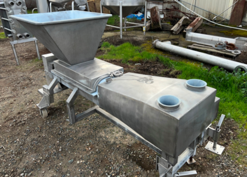 Stainless Steel Fabrication Company Steel Fabrication Company #700, Dual-Auger Feeder w/Hopper, 30" x 30" x - Image 1