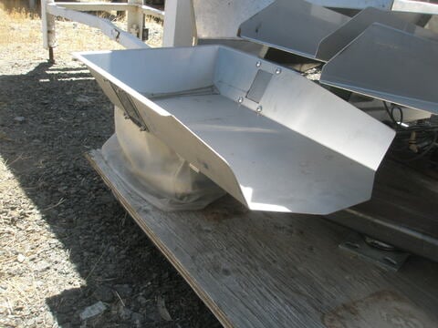 10" wide x 1' long, Vibratory Feeder, Stainless Steel, flared side walls, electro-magnetically driven - Image 1