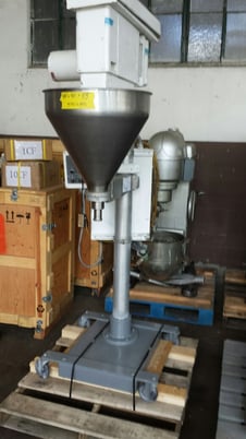 Mateer Burt #909, Single-Head Auger Filler, Stainless Steel, 21" diameter x 20" deep hopper w/1.5" discharge - Image 2