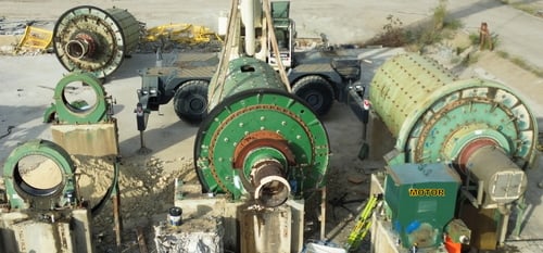 8' x 17' Kennedy Van Saun ball mills, used KVS mills 400 HP, air clutch, lube, 3 systems available - Image 3