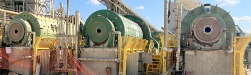 8' x 17' Kennedy Van Saun ball mills, used KVS mills 400 HP, air clutch, lube, 3 systems available - Image 6