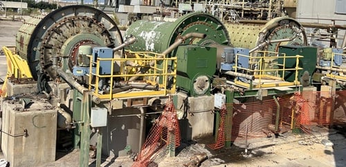 8' x 17' Kennedy Van Saun ball mills, used KVS mills 400 HP, air clutch, lube, 3 systems available - Image 8