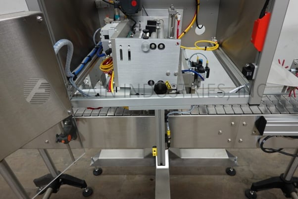 Axon #EZ300, automatic, tamper evident shrink neck bander or sleeve label applicator with shrink tunnel - Image 2