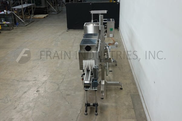 Axon #EZ300, automatic, tamper evident shrink neck bander or sleeve label applicator with shrink tunnel - Image 3