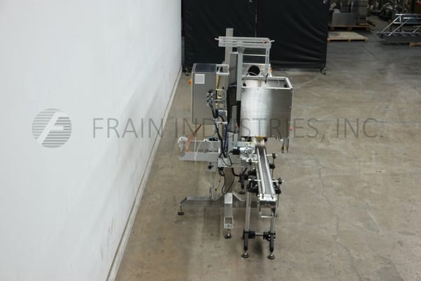 Axon #EZ300, automatic, tamper evident shrink neck bander or sleeve label applicator with shrink tunnel - Image 4