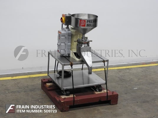 Premier Mill Corp Mill Corp #KSIF, colloid mill, 5 HP drive, mounted on 4 leg base frame with casters - Image 1