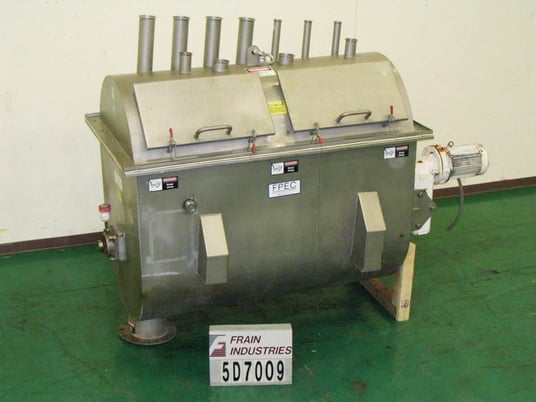 FPEC #814, 80 cu.ft. 304 Stainless Steel horizontal U shaped paste mixer, 74" L x 43" W x 49" D, full bolt on - Image 1
