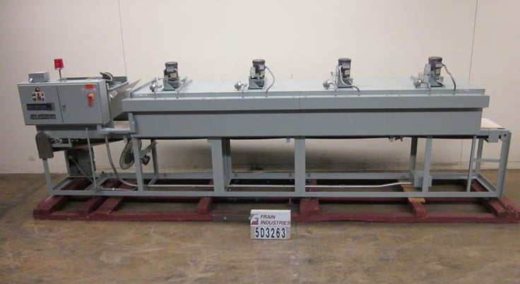 Douglas Inc., 4 chamber shrink tunnel, mounted on height adjustable legs - Image 1