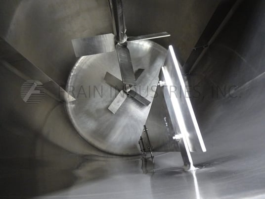 2000 gallon Ambesco, 304 Stainless Steel single wall mixing tank, 78" dia. x 110" straight wall, flip up - Image 2