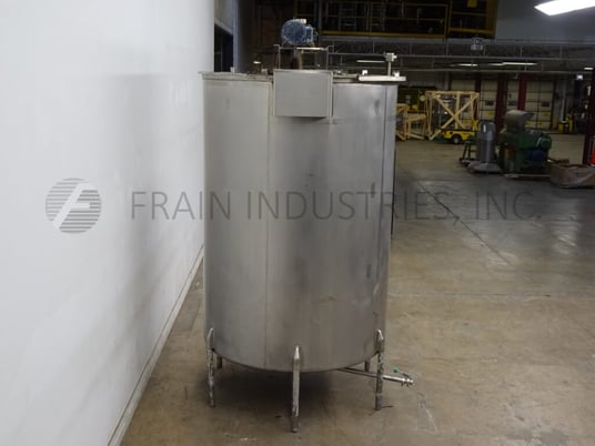 2000 gallon Ambesco, 304 Stainless Steel single wall mixing tank, 78" dia. x 110" straight wall, flip up - Image 3