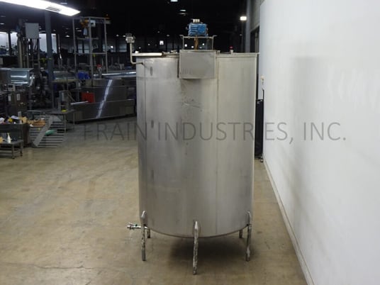 2000 gallon Ambesco, 304 Stainless Steel single wall mixing tank, 78" dia. x 110" straight wall, flip up - Image 4