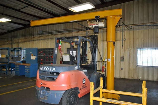 .5 Ton, Olympic #MS12, Jib Crane, 12' Boom, With 1/2 Ton Coffing Hoist - Image 1