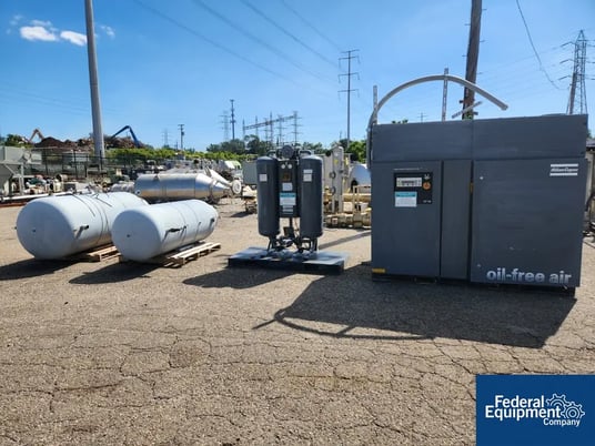 420 cfm, 125 psi, Atlas Copco #ZT75, Air Compressor, 100 HP, air cooled, 460 V., S/N AIF069431, built 2000 - Image 1