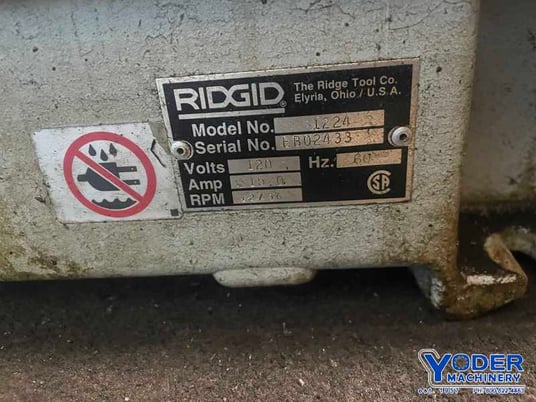 1/4" -4" Ridgid #1224, bolt & pipe threader, 1/2"-2" bolt capacity, 1-1/2 HP, reaming attachment - Image 7