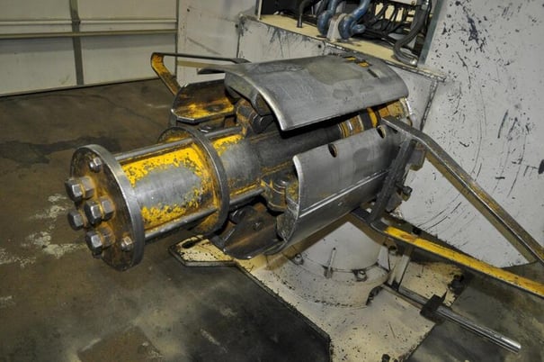 5500 lb. Matsumoto #LMU25-2:5 WMHSP, feedline, 7.87" x .031" stock, 55.11" OD, 18.5"-20.97" ID, hold down - Image 7
