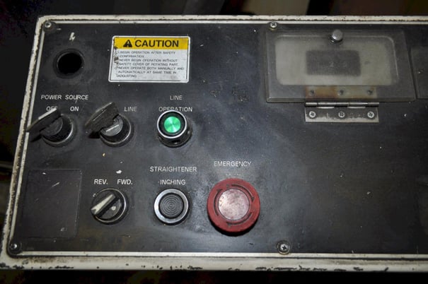 5500 lb. Matsumoto #LMU25-2:5 WMHSP, feedline, 7.87" x .031" stock, 55.11" OD, 18.5"-20.97" ID, hold down - Image 9