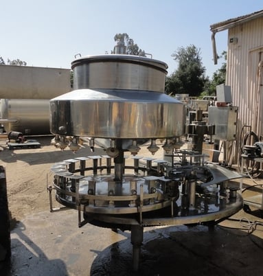 Fogg, Rotary Bottle Filler, (22) 1-1/8" diameter Valves on 7" valve centers, 54" diameter x 12" deep filler - Image 3