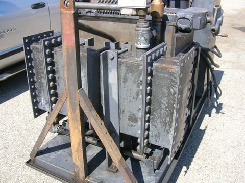 12" Alfa-Laval, Oil Purification System w/filter press, (10) cast iron plates, 20 gallon tank, 18" diameter x - Image 2