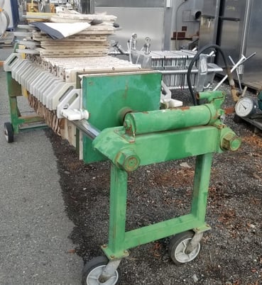 16" x 15" Enerpac, Plate & Frame Filter Press, 16" x 15", (28) Polypropylene Plates w/1/2" recess, 2" center - Image 2