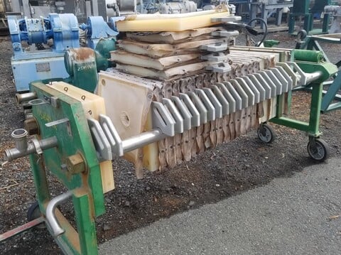 16" x 15" Enerpac, Plate & Frame Filter Press, 16" x 15", (28) Polypropylene Plates w/1/2" recess, 2" center - Image 3