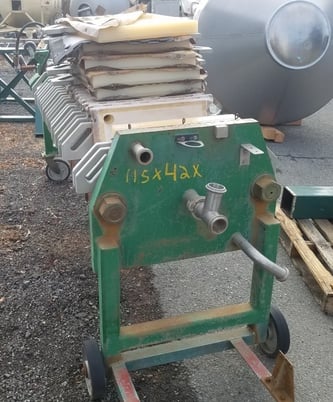 16" x 15" Enerpac, Plate & Frame Filter Press, 16" x 15", (28) Polypropylene Plates w/1/2" recess, 2" center - Image 4