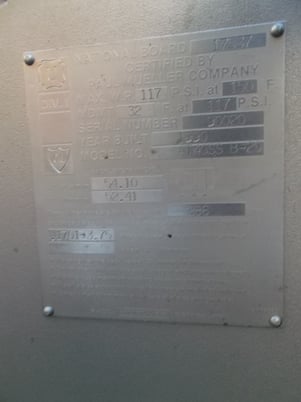 1000 sq.ft., Mueller, AT40SS B-20, plate type heat exchanger, Stainless Steel, (270) 16" x 54" plates w/8' - Image 4