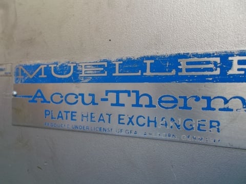 1000 sq.ft., Mueller, AT40SS B-20, plate type heat exchanger, Stainless Steel, (270) 16" x 54" plates w/8' - Image 5