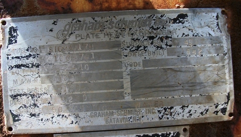 49 sq.ft., Graham, Sigma 1711, plate style heat exchanger, (36) 7.5" x 38" S/S plates, 2" inlet/outlet, 100 - Image 4