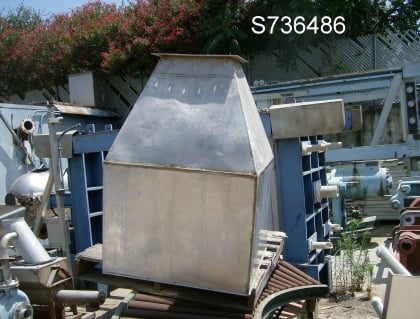 20 cu.ft. Hopper, Stainless Steel, 32" x 32" x 30" straight side, 11" x 15" flanged bottom, prism style - Image 1