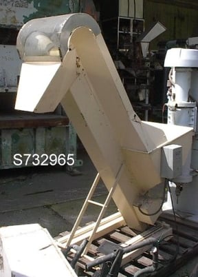 10 cu.ft. Aylesbury Automation Ltd. #50EL354, Hopper, bottle infeed, Carbon Steel, 27" x 27" x 20" deep, 7" - Image 3