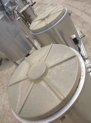 100 gallon Kettle, (2) 50 gallon kettle, Stainless Steel, jacketed tanks, 30" diameter x 22" tall, 2" - Image 5