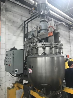 50 gallon JC Pardo & Sons, Vacuum Kettle w/Sweep & Scrape agitation, Stainless Steel, 15 psi @ 338&deg;F - Image 1