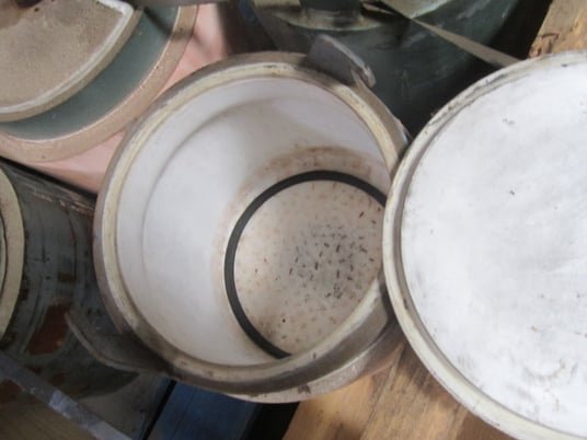 U.S. Stoneware #SZ1, Alumina Fortified Porcelain Grinding Jars, 1.3 gallon capacity, 6.5" diameter x 7" H Jar - Image 1