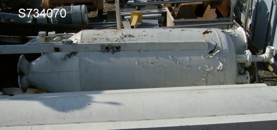 600 gallon 48" diameter x 72" straight side, Carbon Steel Tank, DT/CB, Agit, Less Drive - Image 1