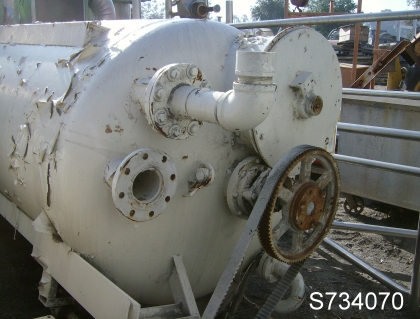 600 gallon 48" diameter x 72" straight side, Carbon Steel Tank, DT/CB, Agit, Less Drive - Image 2