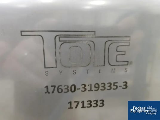 Tote Systems Tote, Stainless Steel, 1000 Liter, 52" x 44" x 10" straight side, 36" cone, 18" top opening with - Image 2
