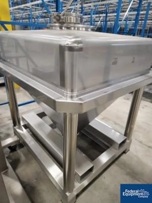 Tote Systems Tote, Stainless Steel, 1000 Liter, 52" x 44" x 10" straight side, 36" cone, 18" top opening with - Image 3