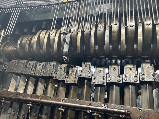 Platarg #912, ICOP transfer press, 6.5" stroke, 6" W chopper, strip & release on 11 stripper forks, air - Image 6
