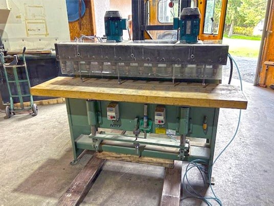 12 Spindle, Novy #1872V, Multi Spindle Vertical Boring Machine, 18" x 72' Table Hardwood, 0"-6" table stroke - Image 1
