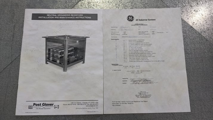 GE Neutral Ground Resistor NGR 2400 Volts, 1000 Amps, 2.40 Ohms 10 Sec. Duty, NEW - Image 6