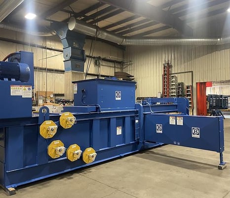 Balemaster #EO-1700, wide mouth horizontal automatic tie baler, 10" cylinder, reconditioned, 2012 - Image 1