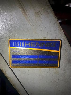 17.75" wide x 7.1' long, Hennig #102627, gooseneck style parts conveyor, 1/8 HP, 2016 - Image 2