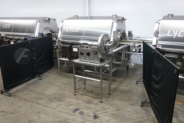 Lyco, pouch cooker rotary system, Stainless Steel contact parts, 72" OD x 96" long perforated drum, 2 HP - Image 1