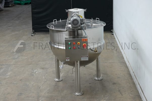 300 gallon Lee #300D9MS, 316 Stainless Steel jacketed double motion kettle, 54" dia. x 40" deep with 20" - Image 3